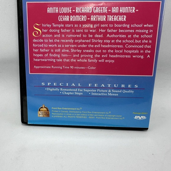 The Little Princess DVD Shirley Temple Like New 2000, Front Row Features - Picture 5 of 9